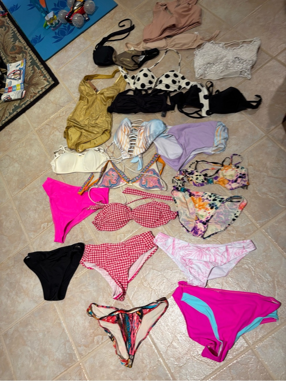 21 size-medium Bikini Bottoms & Tops Bundle - Assorted Colors